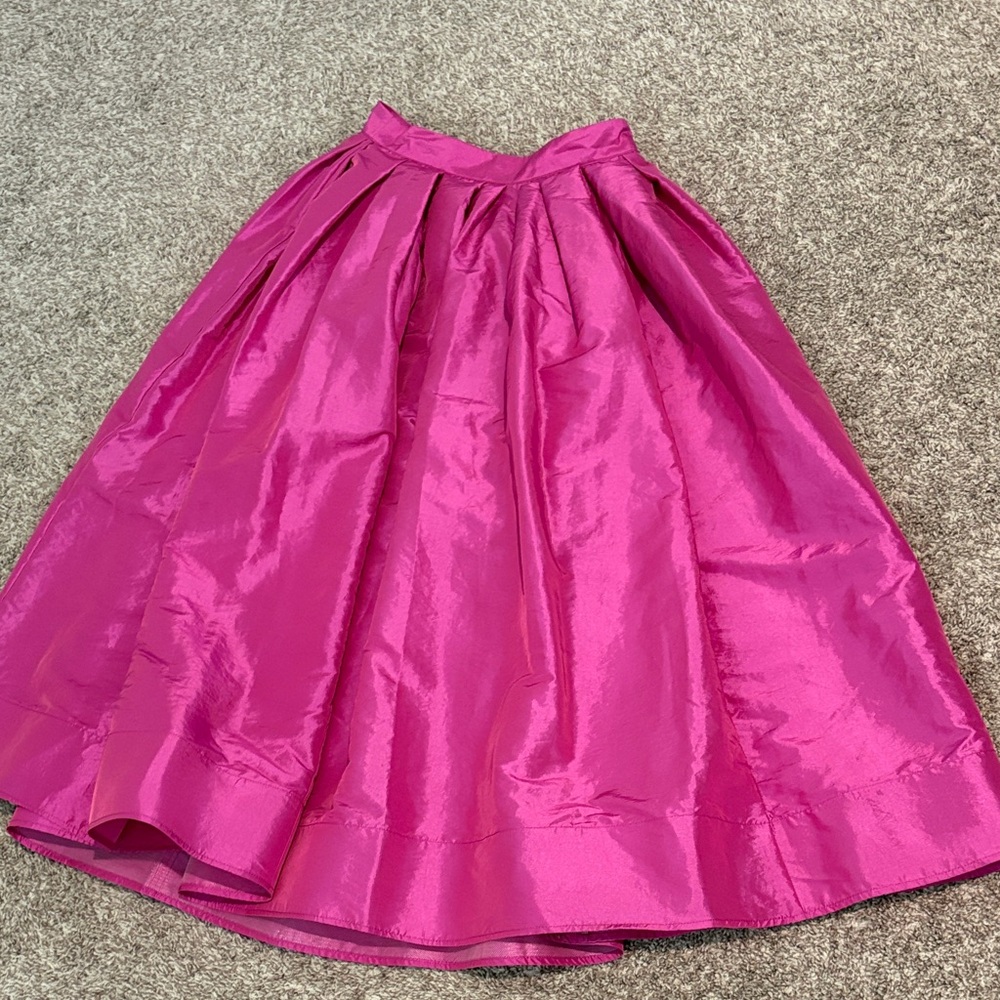 Free People Emilia Shimmering Fuchsia A-Line Skirt